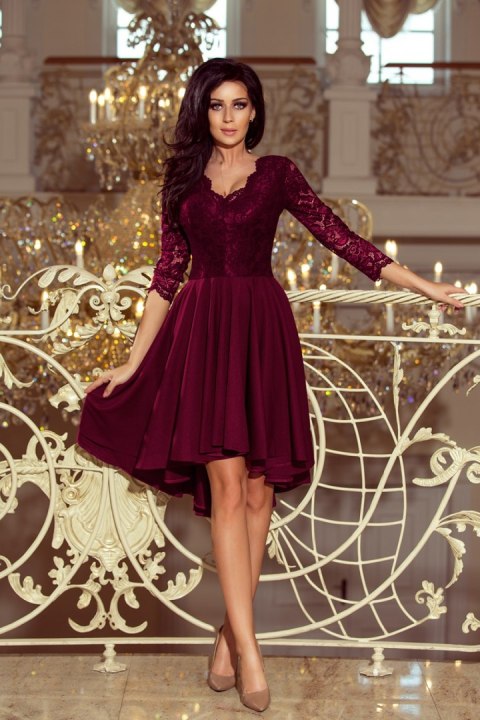 Sukienka Model Nicolle 210-13 Śliwka - Numoco Sukienka Model Nicolle 210-13 Śliwka - Numoco