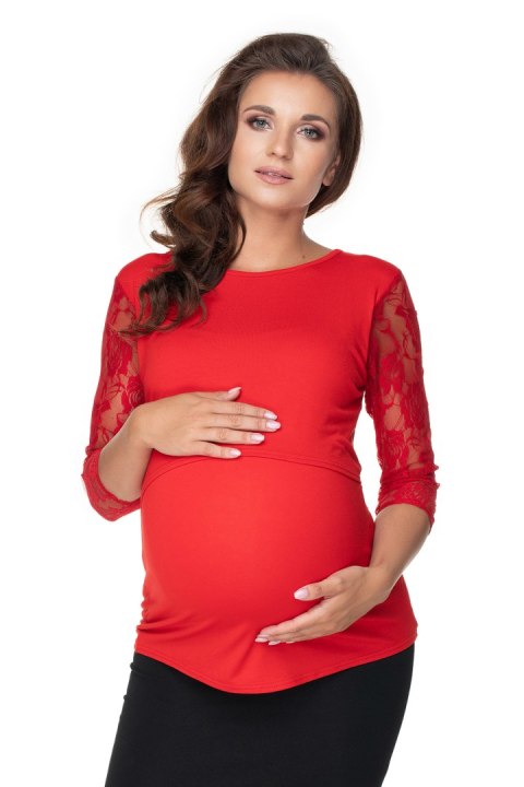 Bluzka Model 0158 Red - PeeKaBoo Bluzka Model 0158 Red - PeeKaBoo