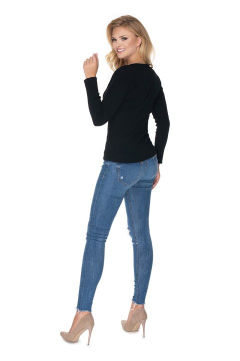Bluzka Model 0163 Black - PeeKaBoo Bluzka Model 0163 Black - PeeKaBoo