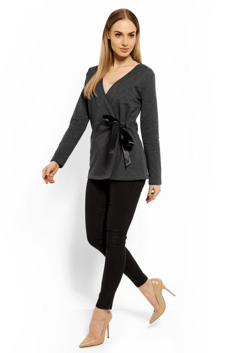 Bluzka Model 1626 Grafit - PeeKaBoo Bluzka Model 1626 Grafit - PeeKaBoo