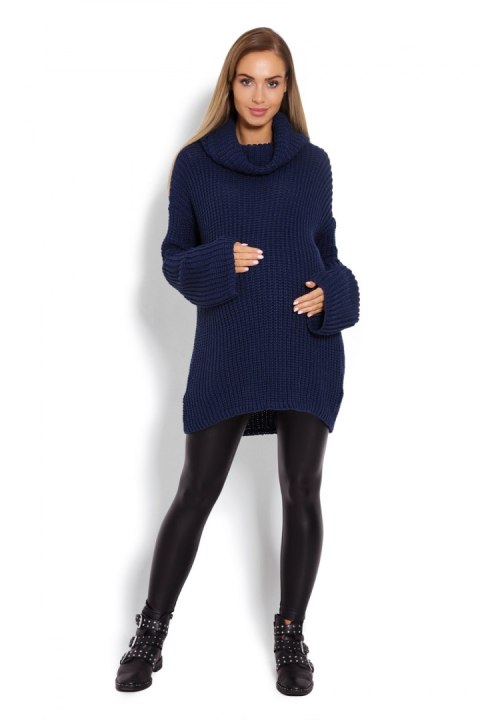 Golf Ciążowy Model 70012C Petrol Navy - PeeKaBoo Golf Ciążowy Model 70012C Petrol Navy - PeeKaBoo