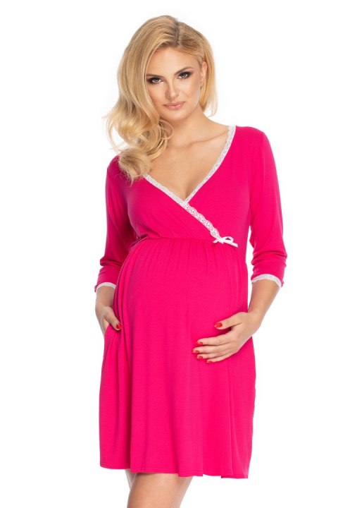 Koszulka nocna Koszula Nocna Ciążowa Model 0178 Fuksja - PeeKaBoo Koszulka nocna Koszula Nocna Ciążowa Model 0178 Fuksja - PeeKaBoo