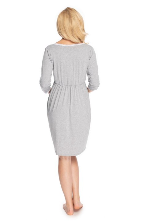 Koszulka nocna Koszula Nocna Ciążowa Model 0178 Grey - PeeKaBoo Koszulka nocna Koszula Nocna Ciążowa Model 0178 Grey - PeeKaBoo