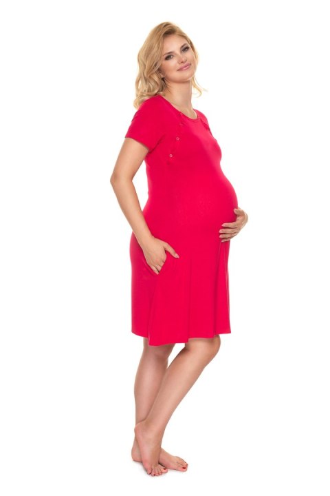 Koszulka nocna Koszula Nocna Ciążowa Model 0192 Amarant - PeeKaBoo Koszulka nocna Koszula Nocna Ciążowa Model 0192 Amarant - PeeKaBoo