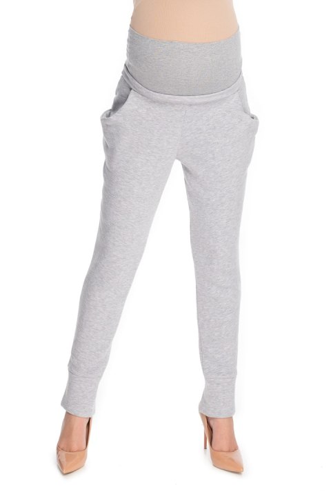 Spodnie Ciążowe Model 0175 Grey - PeeKaBoo Spodnie Ciążowe Model 0175 Grey - PeeKaBoo