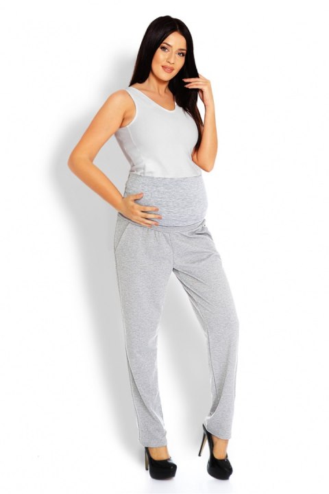 Spodnie Ciążowe Model 1276 Grey - PeeKaBoo Spodnie Ciążowe Model 1276 Grey - PeeKaBoo