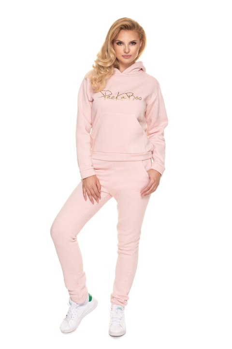 Spodnie Dres Damski Model 0196 Powder Pink - PeeKaBoo Spodnie Dres Damski Model 0196 Powder Pink - PeeKaBoo