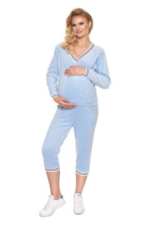 Spodnie Dres Model 0202 Błękit - PeeKaBoo Spodnie Dres Model 0202 Błękit - PeeKaBoo