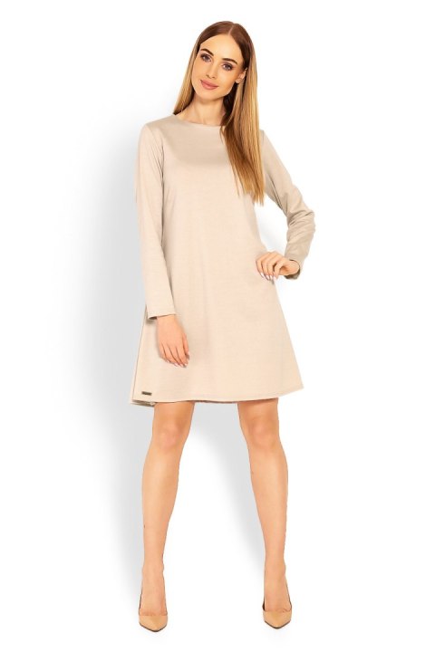 Sukienka Model 1359 Beige - PeeKaBoo Sukienka Model 1359 Beige - PeeKaBoo