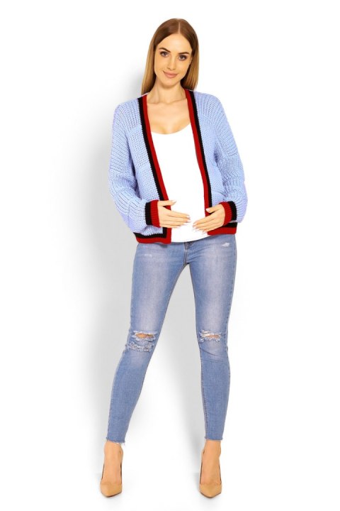 Sweter Ciążowy Model 60004C Sky Blue - PeeKaBoo Sweter Ciążowy Model 60004C Sky Blue - PeeKaBoo
