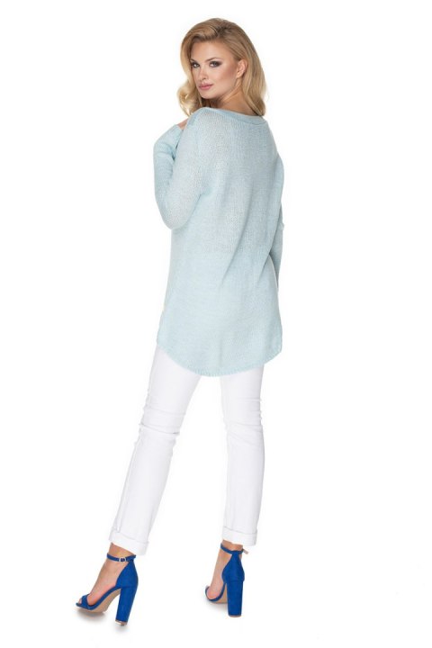 Sweter Damski Model 30067 Sky Blue - PeeKaBoo Sweter Damski Model 30067 Sky Blue - PeeKaBoo