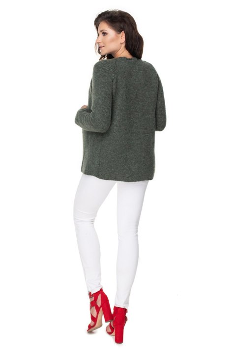Sweter Kardigan Model 30074 Khaki - PeeKaBoo Sweter Kardigan Model 30074 Khaki - PeeKaBoo