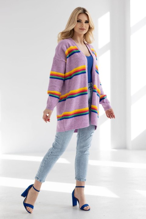 Sweter Kardigan Model 30090 Lila - PeeKaBoo Sweter Kardigan Model 30090 Lila - PeeKaBoo