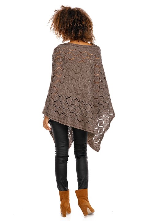 Sweter Poncho model 30012 Mocca - PeeKaBoo Sweter Poncho model 30012 Mocca - PeeKaBoo