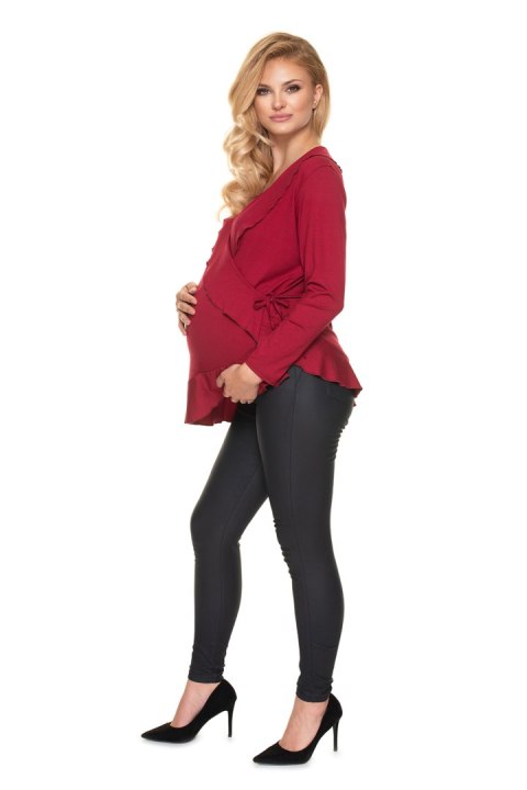 Bluzka Ciążowa Model 0185 Bordo - PeeKaBoo Bluzka Ciążowa Model 0185 Bordo - PeeKaBoo