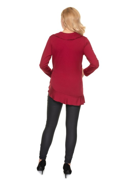 Bluzka Ciążowa Model 0185 Bordo - PeeKaBoo Bluzka Ciążowa Model 0185 Bordo - PeeKaBoo
