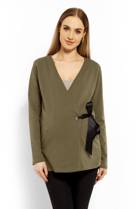 Bluzka Ciążowa Model 1626C Khaki - PeeKaBoo Bluzka Ciążowa Model 1626C Khaki - PeeKaBoo