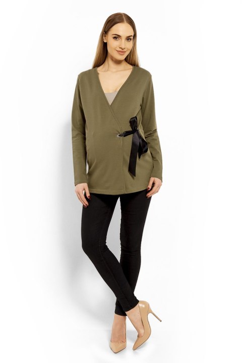 Bluzka Ciążowa Model 1626C Khaki - PeeKaBoo Bluzka Ciążowa Model 1626C Khaki - PeeKaBoo