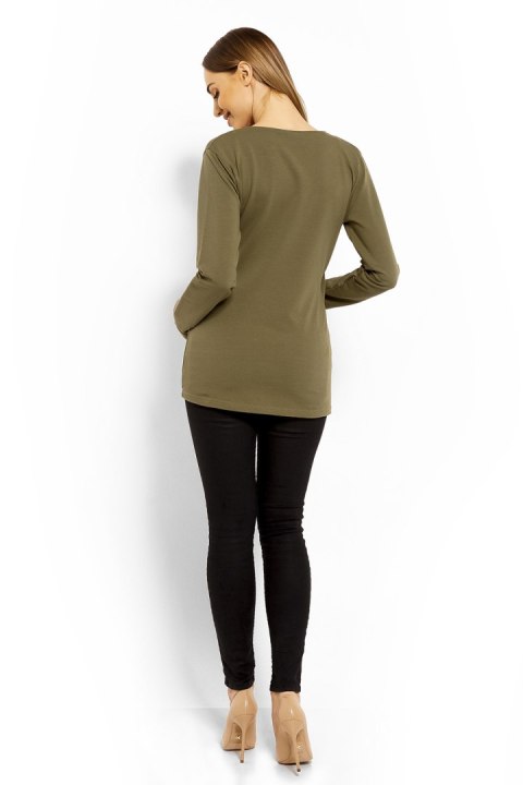 Bluzka Ciążowa Model 1626C Khaki - PeeKaBoo Bluzka Ciążowa Model 1626C Khaki - PeeKaBoo