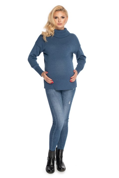Golf Damski Model 70037 Jeans - PeeKaBoo Golf Damski Model 70037 Jeans - PeeKaBoo