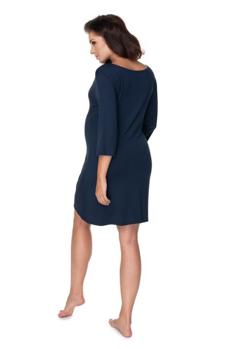 Koszulka nocna Koszula Nocna Ciążowa Model 0157 Navy - PeeKaBoo Koszulka nocna Koszula Nocna Ciążowa Model 0157 Navy - PeeKaBoo