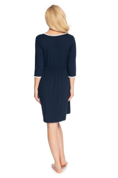Koszulka nocna Koszula Nocna Ciążowa Model 0178 Navy - PeeKaBoo Koszulka nocna Koszula Nocna Ciążowa Model 0178 Navy - PeeKaBoo