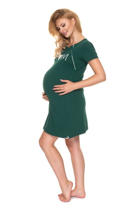 Koszulka nocna Koszula Nocna Ciążowa Model 0190 Green - PeeKaBoo Koszulka nocna Koszula Nocna Ciążowa Model 0190 Green - PeeKaBoo