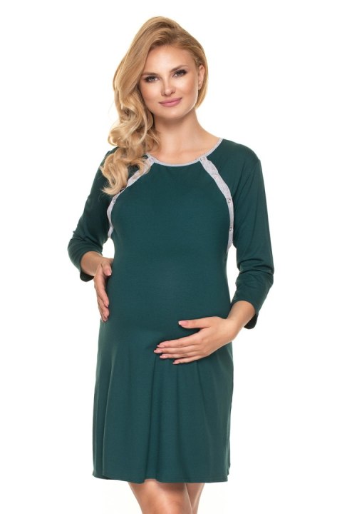Koszulka nocna Koszula Nocna Ciążowa Model 0197 Butelkowa Zieleń - PeeKaBoo Koszulka nocna Koszula Nocna Ciążowa Model 0197 Butelkowa Zieleń - PeeKaBoo