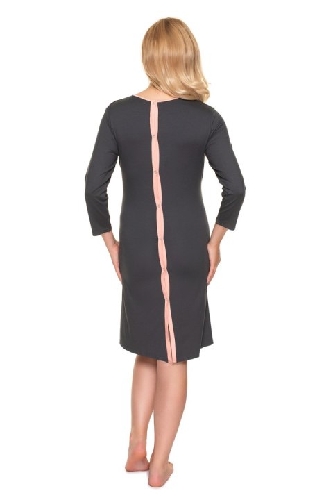Koszulka nocna Koszula Nocna Ciążowa Model 0197 Grafit - PeeKaBoo Koszulka nocna Koszula Nocna Ciążowa Model 0197 Grafit - PeeKaBoo