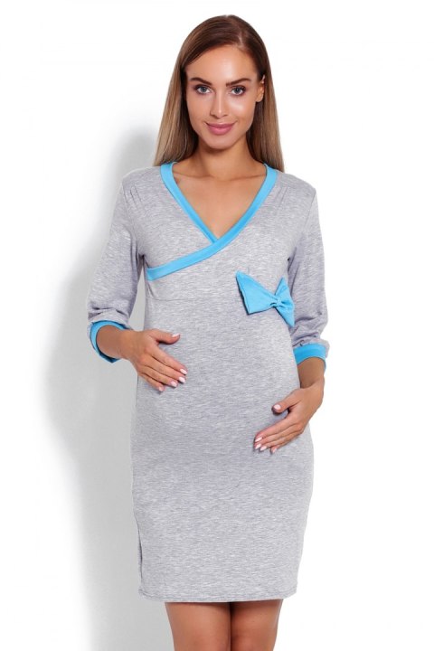 Koszulka nocna Koszula Nocna Ciążowa Model 1681 Grey - PeeKaBoo Koszulka nocna Koszula Nocna Ciążowa Model 1681 Grey - PeeKaBoo