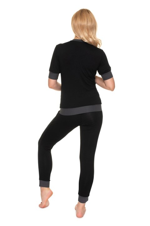 Piżama Ciążowa Model 0184 Black - PeeKaBoo Piżama Ciążowa Model 0184 Black - PeeKaBoo