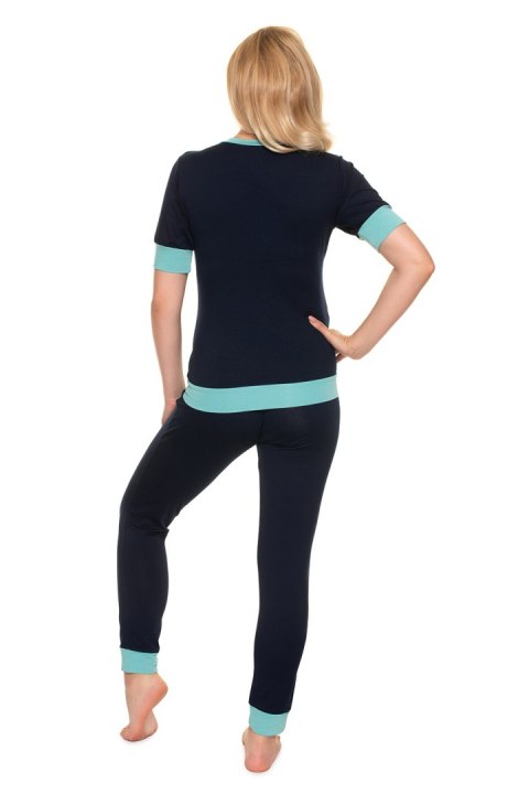 Piżama Ciążowa Model 0184 Navy - PeeKaBoo Piżama Ciążowa Model 0184 Navy - PeeKaBoo