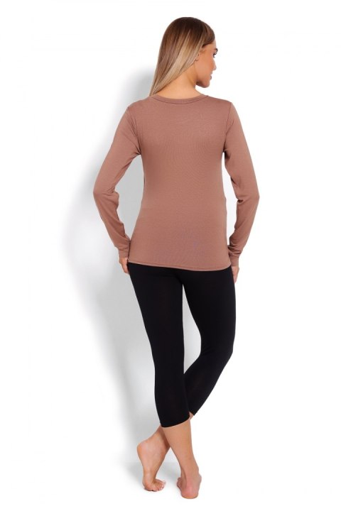 Piżama Damska Ciążowa Model 1679 Cappuccino - PeeKaBoo Piżama Damska Ciążowa Model 1679 Cappuccino - PeeKaBoo