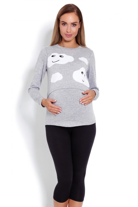 Piżama Damska Ciążowa Model 1679 Grey - PeeKaBoo Piżama Damska Ciążowa Model 1679 Grey - PeeKaBoo