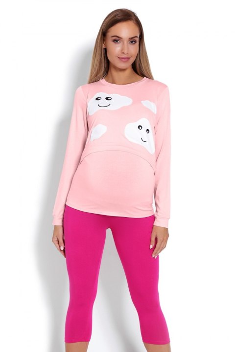 Piżama Damska Ciążowa Model 1679 Pink - PeeKaBoo Piżama Damska Ciążowa Model 1679 Pink - PeeKaBoo