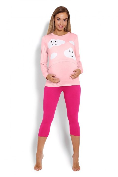 Piżama Damska Ciążowa Model 1679 Pink - PeeKaBoo Piżama Damska Ciążowa Model 1679 Pink - PeeKaBoo