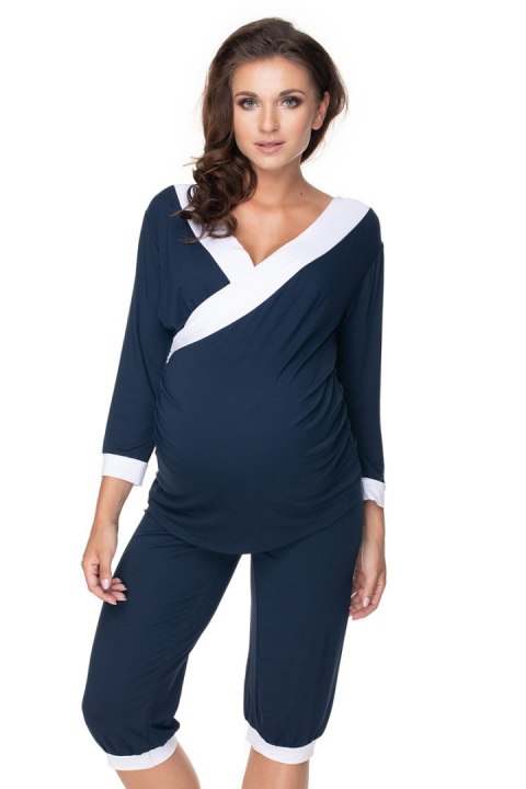 Piżama Damska Model 0153 Navy - PeeKaBoo Piżama Damska Model 0153 Navy - PeeKaBoo