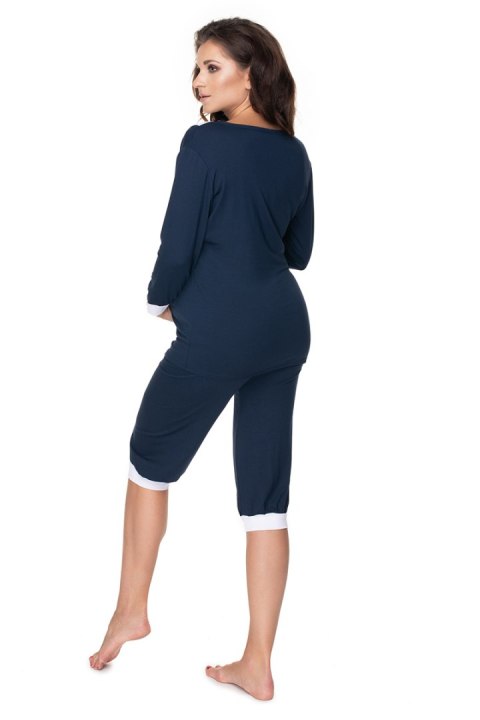 Piżama Damska Model 0153 Navy - PeeKaBoo Piżama Damska Model 0153 Navy - PeeKaBoo