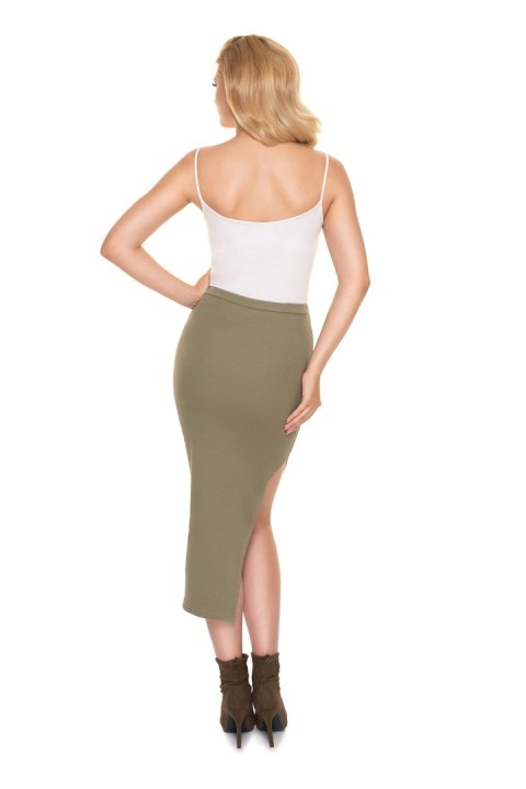 Spódnica Model 1715 Khaki - PeeKaBoo Spódnica Model 1715 Khaki - PeeKaBoo