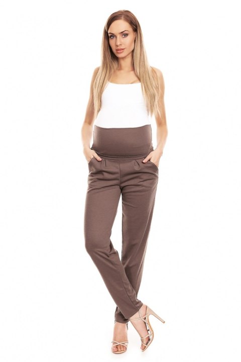 Spodnie Ciążowe Model 0134 Cappuccino - PeeKaBoo Spodnie Ciążowe Model 0134 Cappuccino - PeeKaBoo