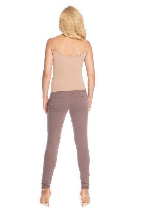 Spodnie Ciążowe Model 0174 Cappuccino - PeeKaBoo Spodnie Ciążowe Model 0174 Cappuccino - PeeKaBoo