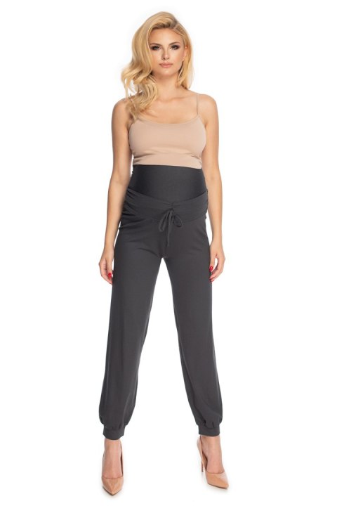 Spodnie Ciążowe Model 0176 Grafit - PeeKaBoo Spodnie Ciążowe Model 0176 Grafit - PeeKaBoo