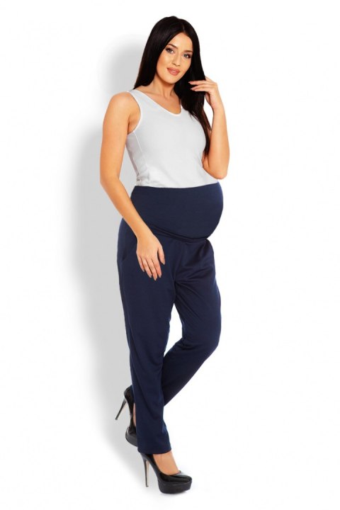 Spodnie Ciążowe Model 1276 Navy - PeeKaBoo Spodnie Ciążowe Model 1276 Navy - PeeKaBoo