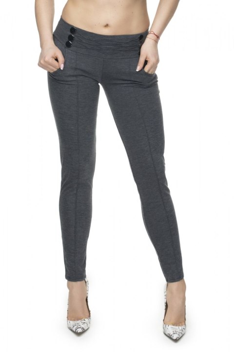 Spodnie Damskie Model 0105 Grafit - PeeKaBoo Spodnie Damskie Model 0105 Grafit - PeeKaBoo