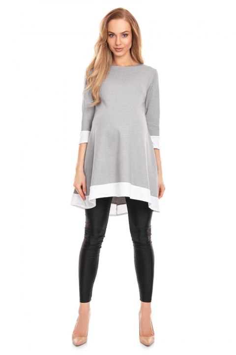 Sukienka Ciążowa Model 0125 Grey - PeeKaBoo Sukienka Ciążowa Model 0125 Grey - PeeKaBoo