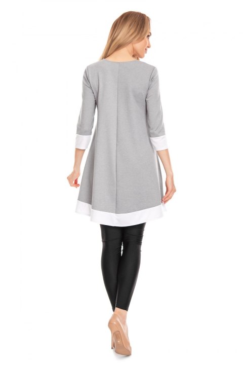 Sukienka Ciążowa Model 0125 Grey - PeeKaBoo Sukienka Ciążowa Model 0125 Grey - PeeKaBoo