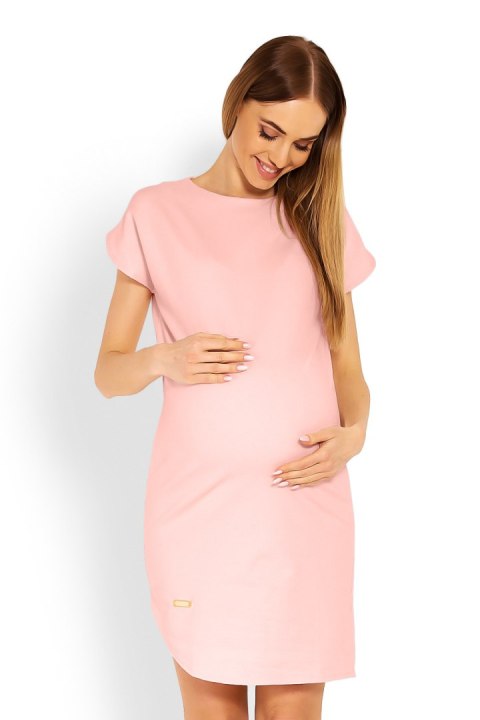 Sukienka Ciążowa Model 1629C Pink - PeeKaBoo Sukienka Ciążowa Model 1629C Pink - PeeKaBoo