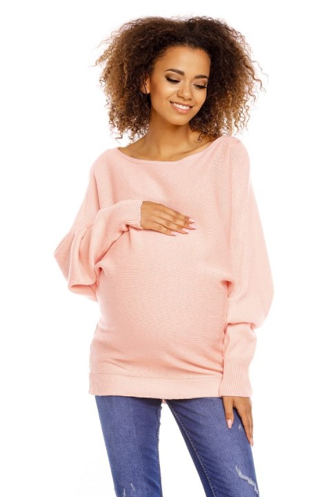 Sweter CIążowy Model 70003C Łosoś - PeeKaBoo Sweter CIążowy Model 70003C Łosoś - PeeKaBoo
