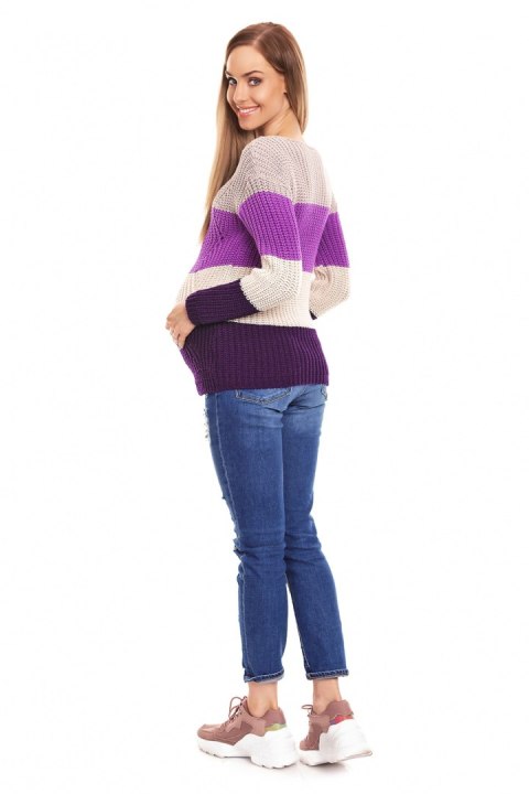 Sweter Ciążowy Model 70019 Violet - PeeKaBoo Sweter Ciążowy Model 70019 Violet - PeeKaBoo