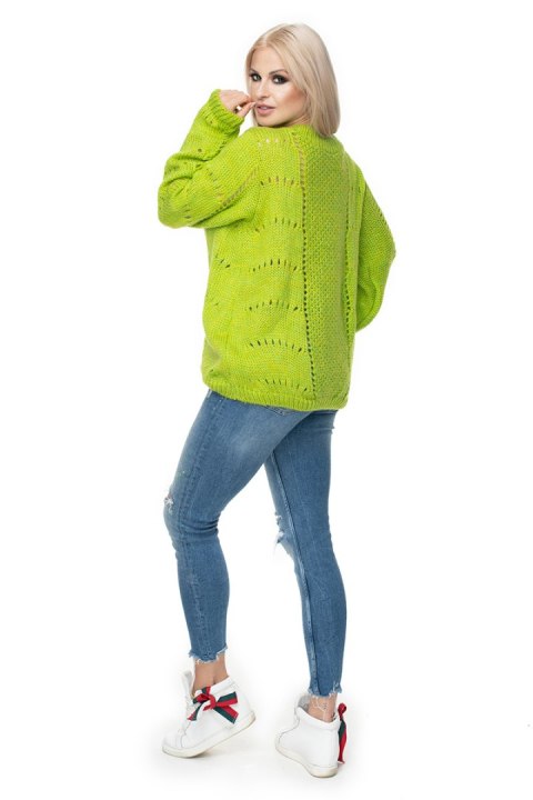 Sweter Damski Model 30059 Limonka - PeeKaBoo Sweter Damski Model 30059 Limonka - PeeKaBoo
